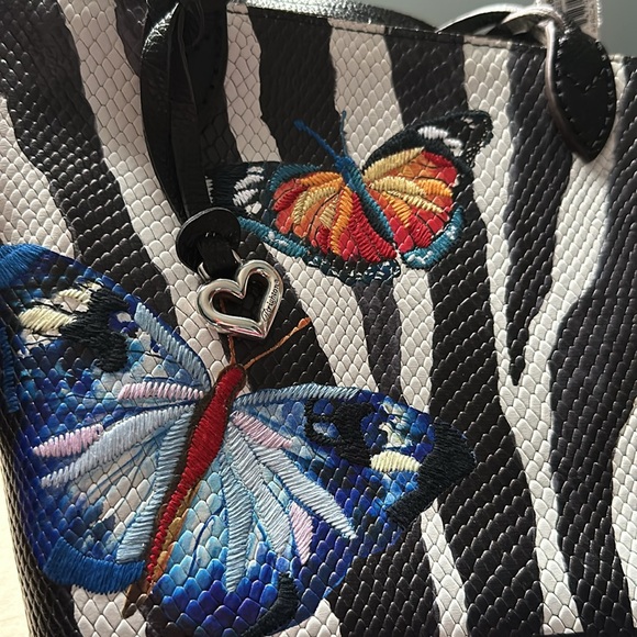 Brighton leather small tote in zebra stripe - Picture 8 of 11